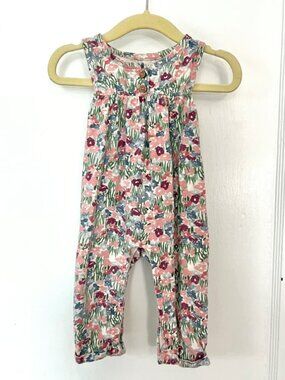 Burt’s Bees Organic Cotton Floral Baby Romper 0-3M
